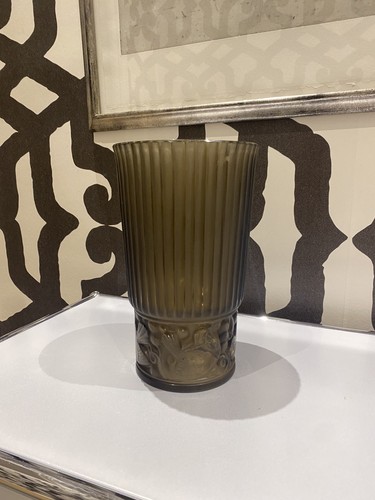 Vase art déco - verre, fumé