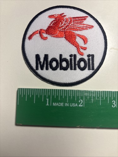 Mobil oil embroidered patch - mobil,