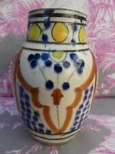 Oriental pottery vase Morocco Tunisia Safi Berber 12cm high 7.2cm diameter