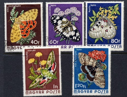 Hungary 1974 butterflies and - hungary,