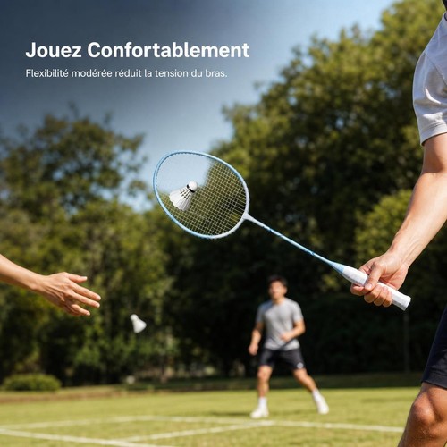 Raquette badminton fer - raquette, de