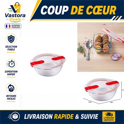 Pyrex plat rond verre - en,