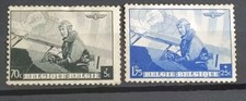 2 Timbres Belgique Aviation