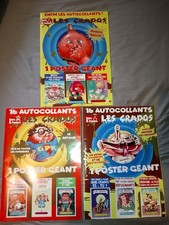 Les Crados / Lot de 3 Magazines "Les Crados" Posters / French Garbage Pail Kids.