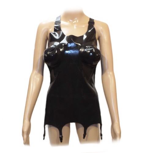 Robe bretelles latex - robe, en