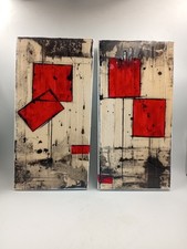 Duo 2 Tableaux Abstraits sur