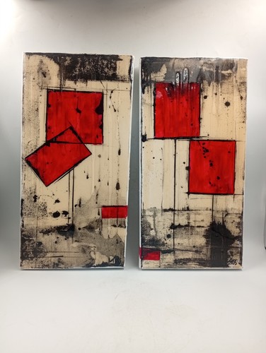 Duo tableaux abstraits sur - duo,