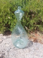 Biberon de berger en verre soufflé ancien XIXème art populaire