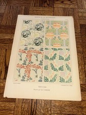 Tentures Projets Par Leo Carriere French Art Nouveau Plate C. 1900-20 MR33