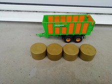 SIKU FARMER 1965 REMORQUE ENSILAGE JOSKIN SILOSPACE 1/50 + 4 BALLOTS DE PAILLES