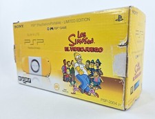 THE SIMPSONS EDITION PSP YELLOW CONSOLE COMPLETE CIB Tested PAL Spanish 2004-ZX