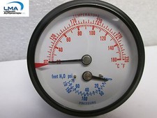 2-1/2" TRIDICATOR BOILER GAUGE 60-320F TEMPERATURE 0-75 psi PRESSURE *** NEW