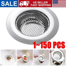 4.5" Kitchen Sink Strainer Stopper Stainless Steel Drain Basket Waste Plug