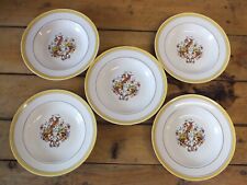 5 Boch Frères, la Louvière 1930 Earthenware Hollow Plates