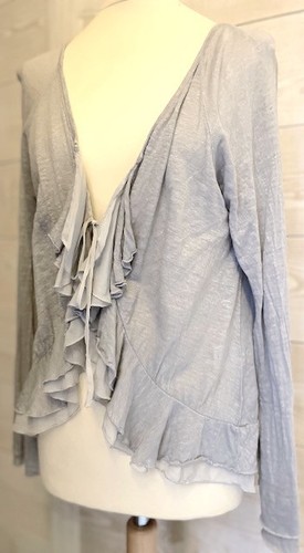 Gilet gris volants taille - gris,