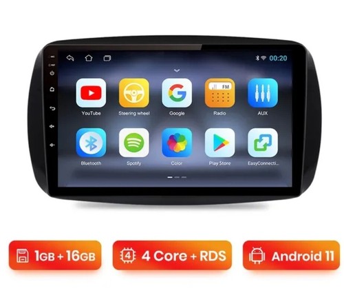 Radio din pour smart 453 - radio, 9"