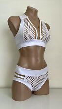 Schminke ? Honey bee pole wear set fishnet mesh top & bottoms dance fitness