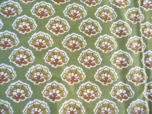 Tissu ancien vintage fleuri - tissu,