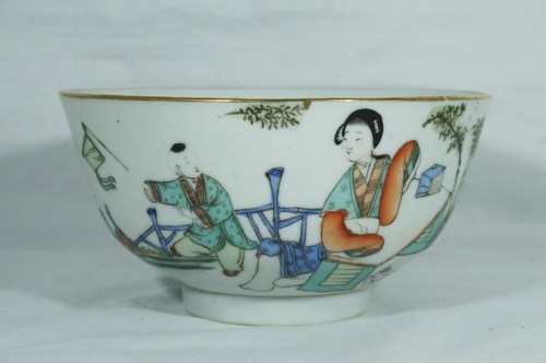 Ancien bol porcelaine - ancien, en