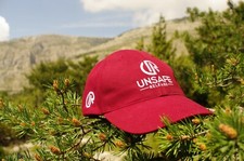 Casquette racing F1 Le Mans 100% coton Bordeaux logo blanc Unsafe Release