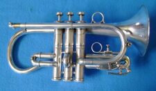 Superb Brilliant Silver B & H (Besson) Imperial E b Cornet,  Plays beautifully.