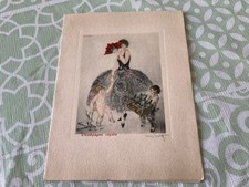 Louis Icart - Eau-Forte - Menu AYALA - Les lundis du Palais Biarritz - 1930's