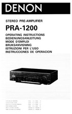 Bedienungsanleitung-Operating Instructions pour Denon PRA-1200