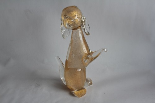 Sculpture verre chien murano - verre,