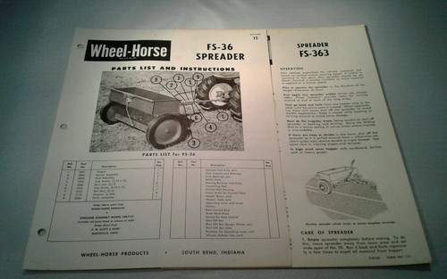 Original wheel horse speader - wheel,