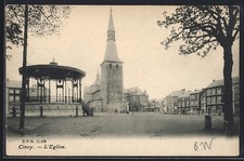 Old postcard Ciney, L ́Eglise 