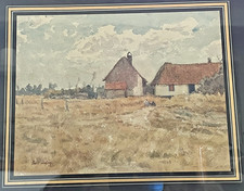 Henri Duhem Aquarelle paysage