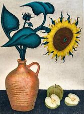PETER ORLANDO Rare Lithograph Sunflower Painting Still Life Signed Numbered