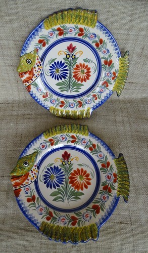 Assiette poisson henriot - x2,