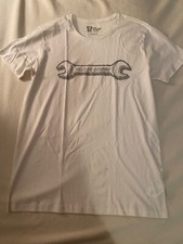 T Bar x Cotton On Mens Medium White T-shirt "Velo De Course" with wrench graphic