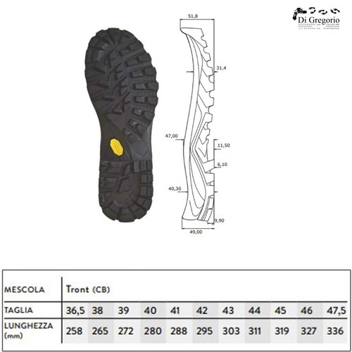 Suola boîte caoutchouc vibram - boîte,