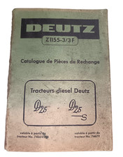TRACTEUR CATALOGUE PIECES DE RECHANGE DEUTZ D25 ET D25S SCHEMAS 1959