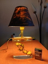 Vintage, étonnante lampe fin 60 début 70, inclusion géante vraiment belle, top