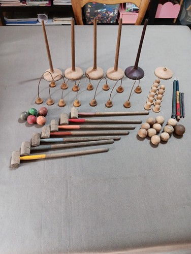Ancien jeu croquet table - croquet, de