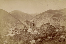 Italy, Trentino-Alto Adige, Venosta Trunks, Vintage Print, ca.1880 Italy, Train