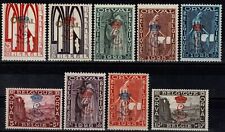 1929 Belgique Abbaye Orval Soprast. "£" Crowned 9 V. MNH 272A/272K Ray MF18633