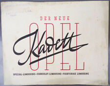 Old brochure Opel Cadet sedan convertible circa 1936 classic car 