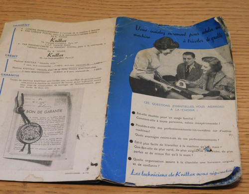 Ancien vintage notice manuel - vintage,