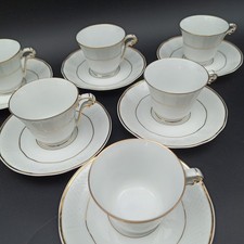 LIMOGES BERNARDAUD - 6 PORCELAIN COFFEE / MOCHA CUPS 