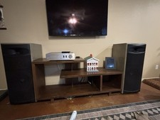 CERWIN VEGA XLS-15 Speakers (pair)  Custom Wood Cabinets.