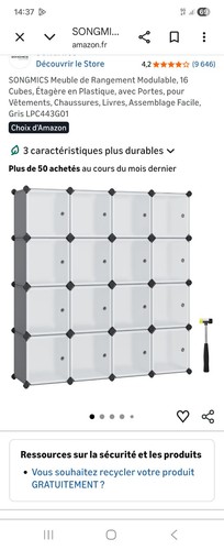 Meuble modulable songmics - meuble,