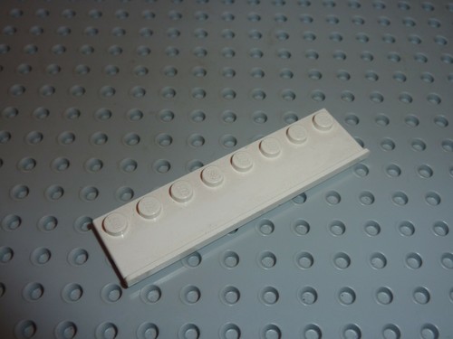 Lego white plate 8 - white, with