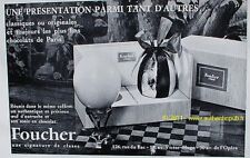 ADVERTISEMENT CHOCOLATE FOUCHER EGG OSTRICH 1954 FRENCH AD