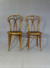 Deux chaises bistro KOHN N°51 assise bois d'origine, vers 1914, No Thonet