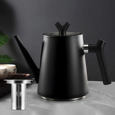 Théière 1,5L Inox Noire