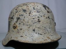 Casque allemand original ww2 M-40 sd, camouflage blanc, taille 64. avec...